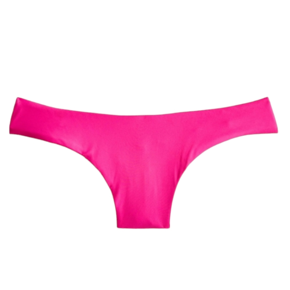 J.CREW Curved-Waist Cheeky Bikini Bottom in Pink NWT